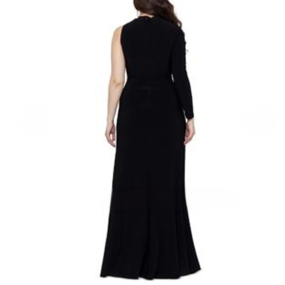 Betsy Adam Velvet Prom Gown Sz 14 Sexy Whimsigoth Maxi Dress Formal Evening Gown - Picture 3 of 16